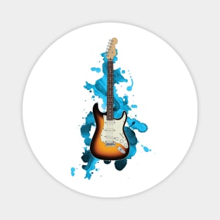 S-Style Electric Guitar Sunburst Color Magnet